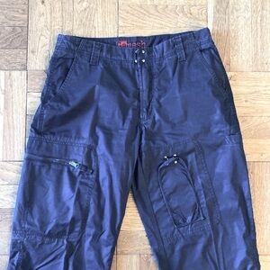 Vintage Y2K Ganesh men’s cotton cargo pants, dark blue, 31” waist, 34” inseam